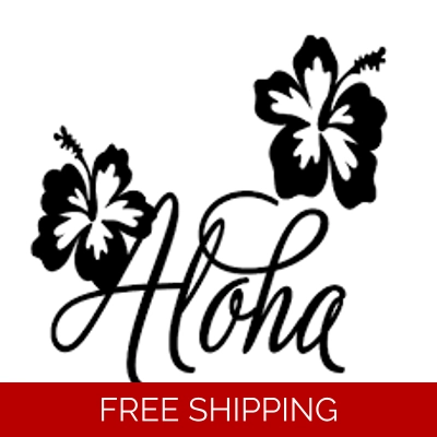 Hawaii state Aloha hibiscus Die Cut Vinyl Decal sticker